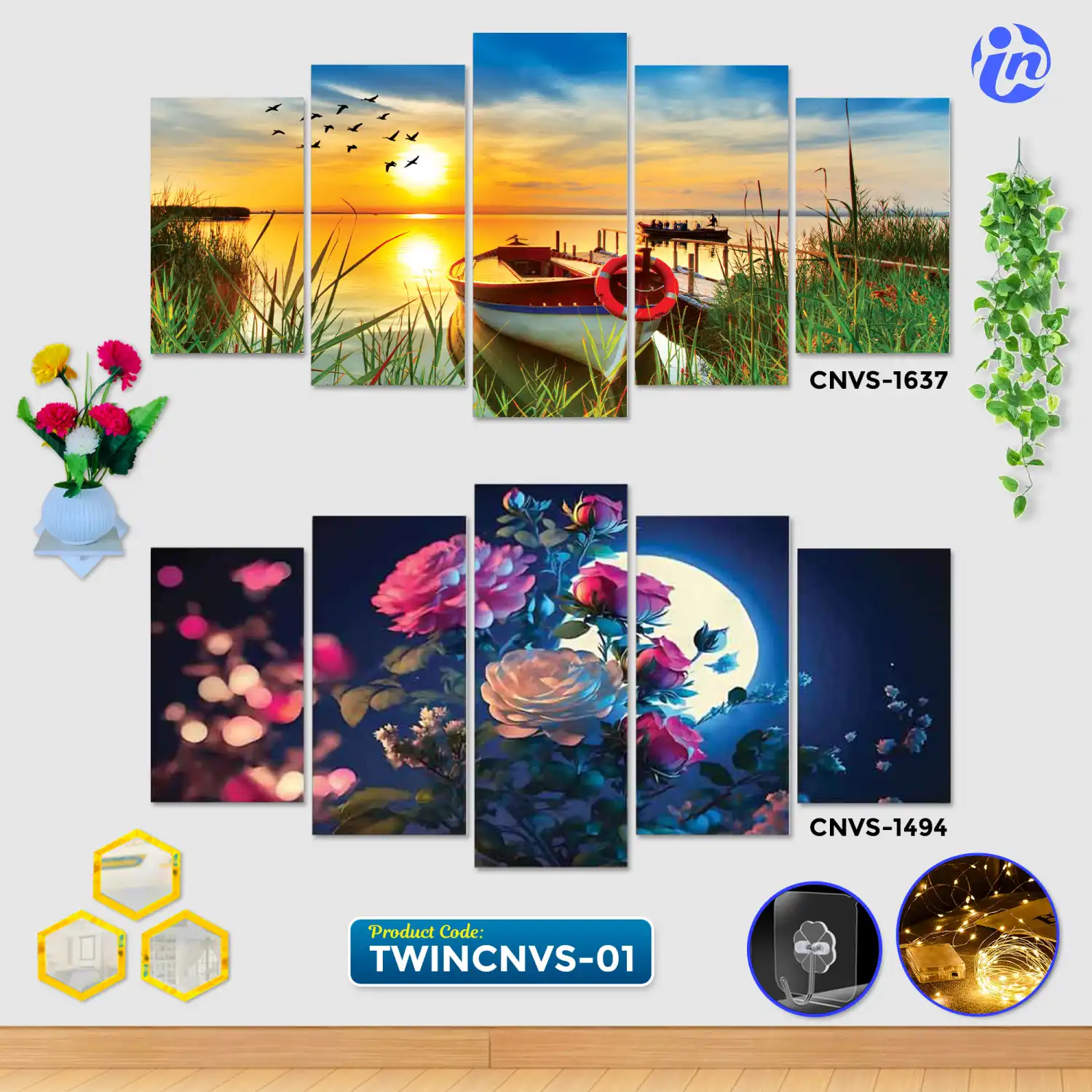 TWINCNVS-01 Home Decor Twin Canvas Combo TWINCNVS-01 - Image 1