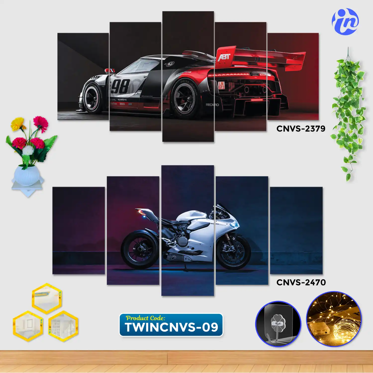 TWINCNVS-09 Home Decor Twin Canvas Combo TWINCNVS-09 - Image 1