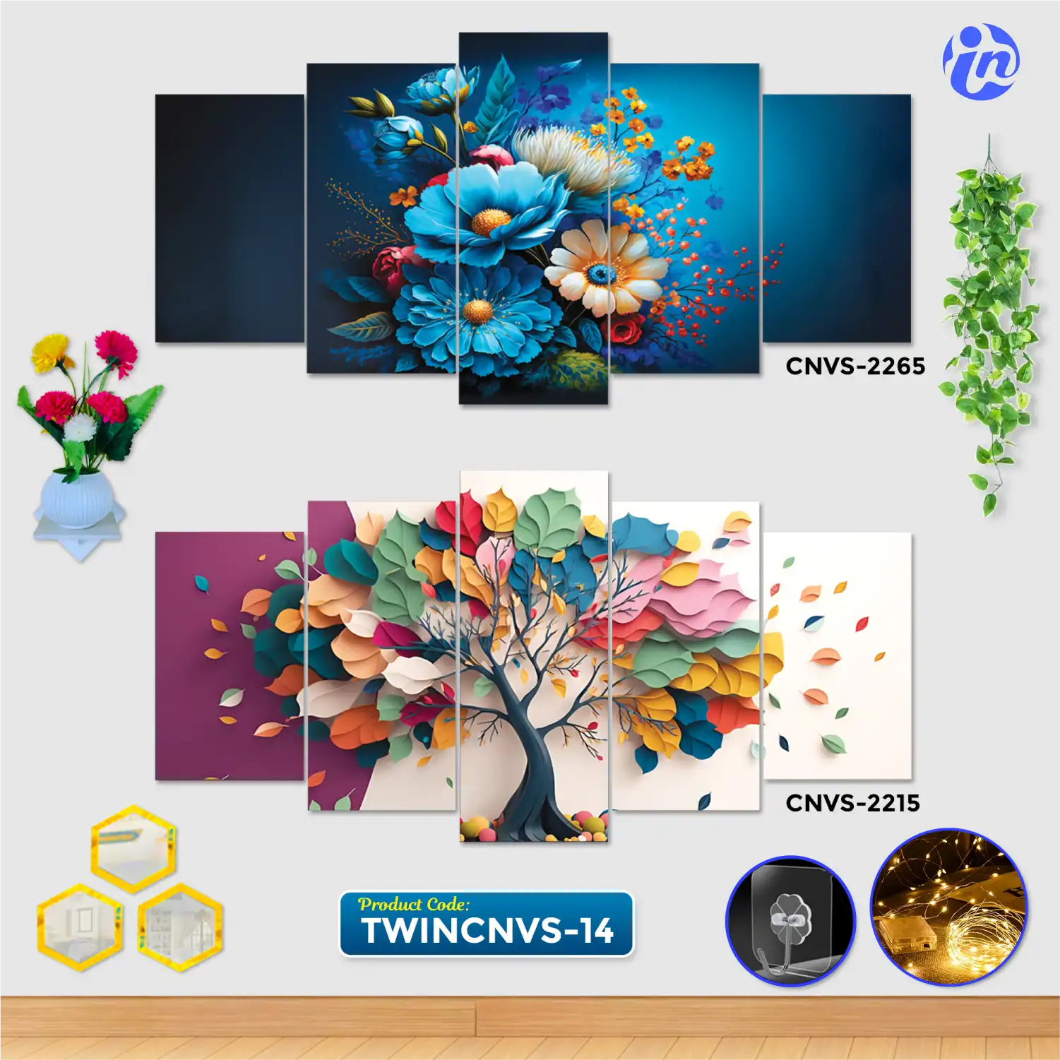 TWINCNVS-14 Home Decor Twin Canvas Combo TWINCNVS-14 - Image 1