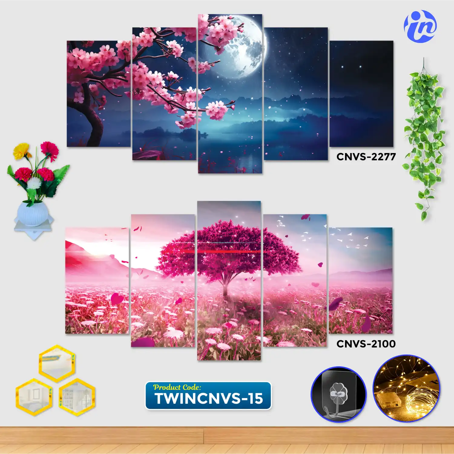 TWINCNVS-15 Home Decor Twin Canvas Combo TWINCNVS-15 - Image 1
