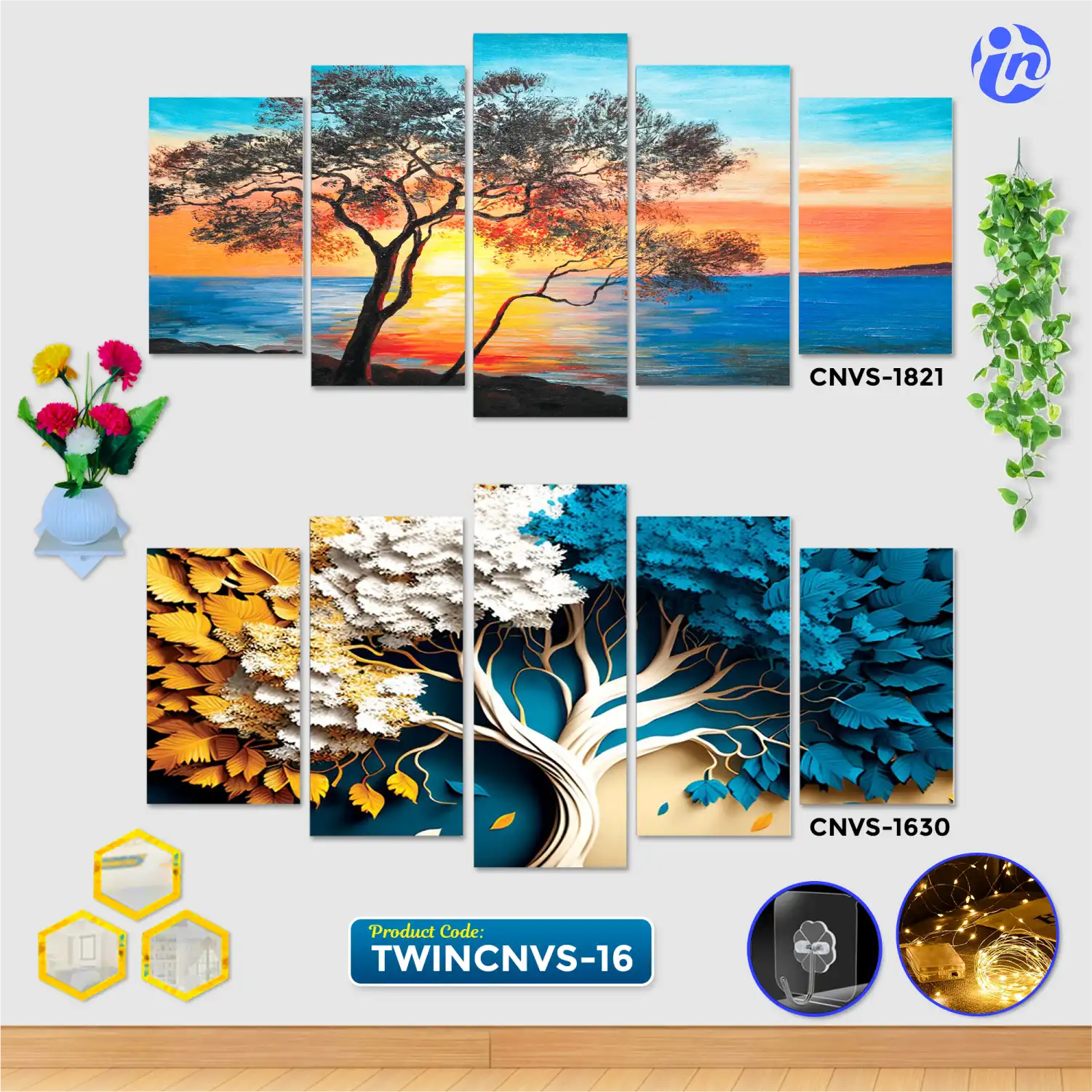 TWINCNVS-16 Home Decor Twin Canvas Combo TWINCNVS-16 - Image 1
