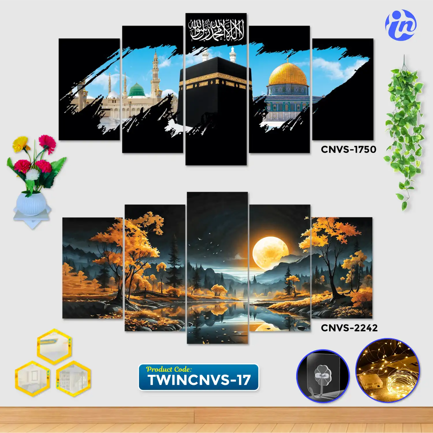 TWINCNVS-17 Home Decor Twin Canvas Combo TWINCNVS-17 - Image 1