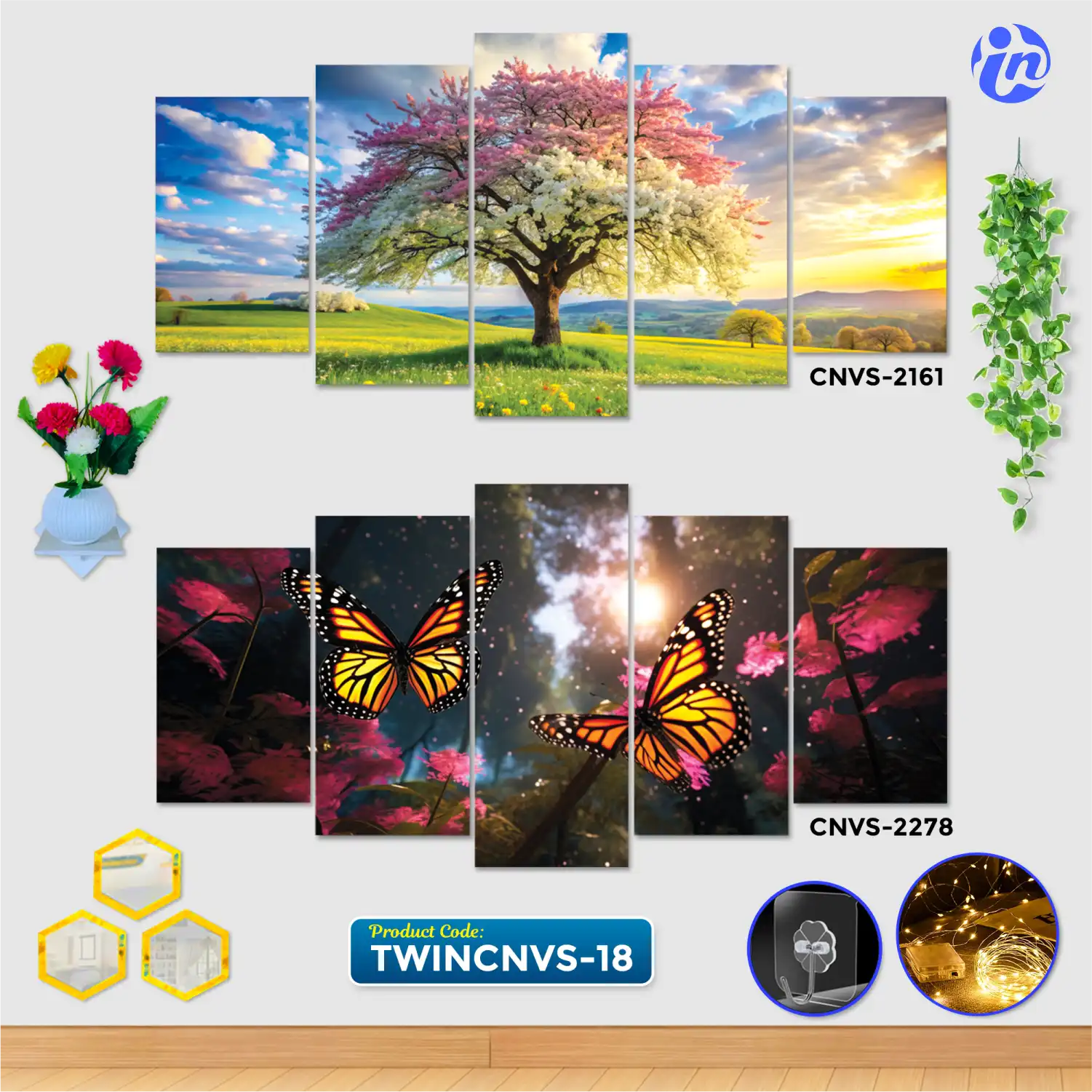 TWINCNVS-18 Home Decor Twin Canvas Combo TWINCNVS-18 - Image 1