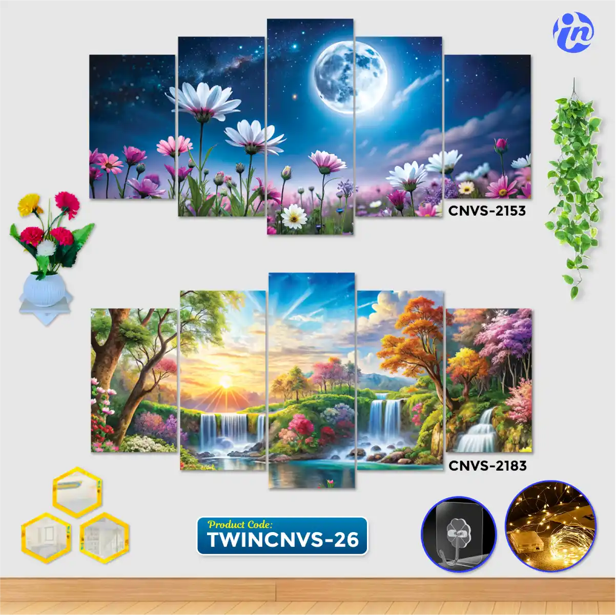 TWINCNVS-26 Home Decor Twin Canvas Combo TWINCNVS-26 - Image 1