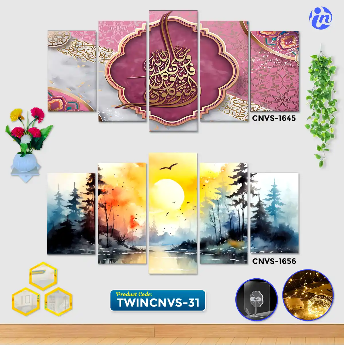TWINCNVS-31 Home Decor Twin Canvas Combo TWINCNVS-31 - Image 1