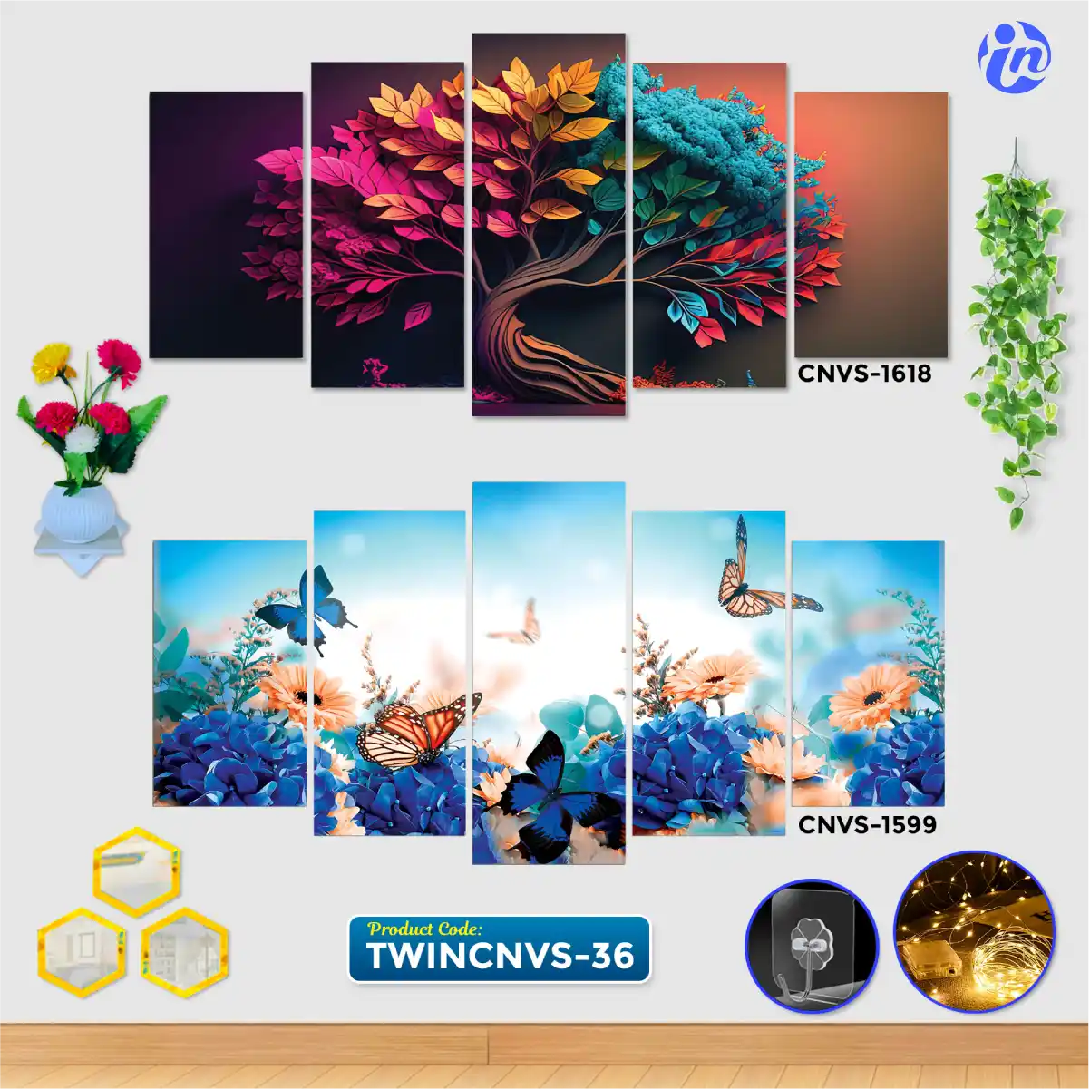 TWINCNVS-36 Home Decor Twin Canvas Combo TWINCNVS-36 - Image 1