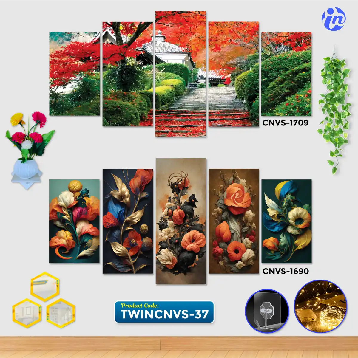 TWINCNVS-37 Home Decor Twin Canvas Combo TWINCNVS-37 - Image 1