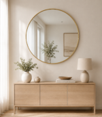Fluid Mirror 15.6″ Crystal Round Bathroom Mirror